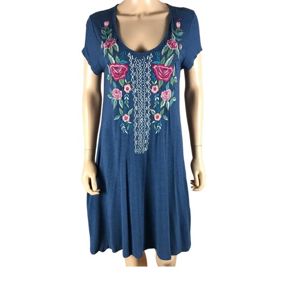 CAITE Floral Embroidered Swing Dress Size XS - Picture 2 of 8